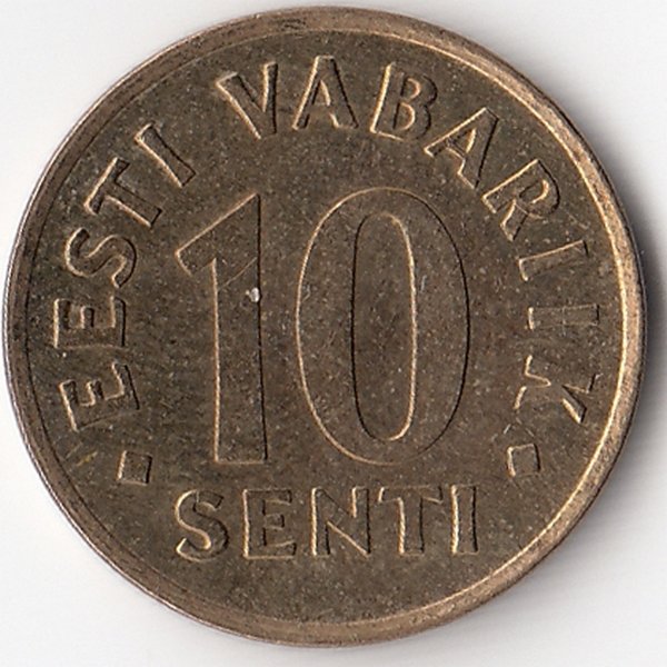 Эстония 10 сентов 1992 год