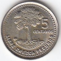 Гватемала 5 сентаво 1992 год