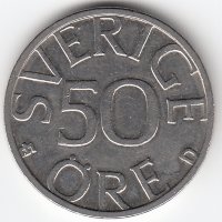 Швеция 50 эре 1990 год