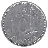 Финляндия 10 пенни 1985 год 