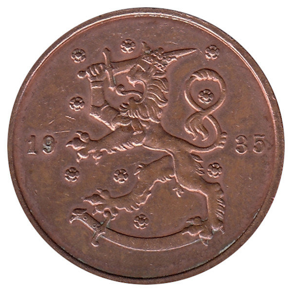 Финляндия 10 пенни 1935 год 