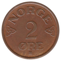 Норвегия 2 эре 1953 год