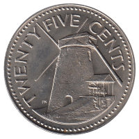 Барбадос 25 центов 1973 год