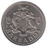 Барбадос 25 центов 1973 год