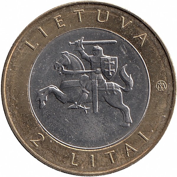 Литва 2 лита 2013 год (UNC)