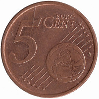 Германия 5 евроцентов 2004 год (F)