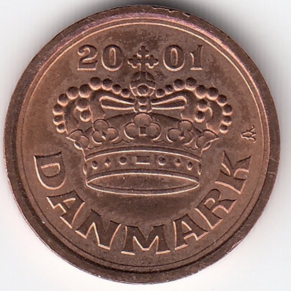 Дания 25 эре 2001 год