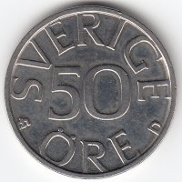 Швеция 50 эре 1991 год