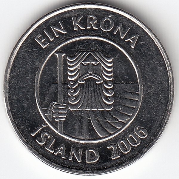 Исландия 1 крона 2006 год