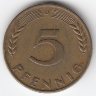 ФРГ 5 пфеннигов 1950 год (D)