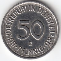 ФРГ 50 пфеннигов 1977 год (D)