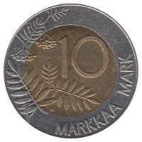 Финляндия 10 марок 1993 год 