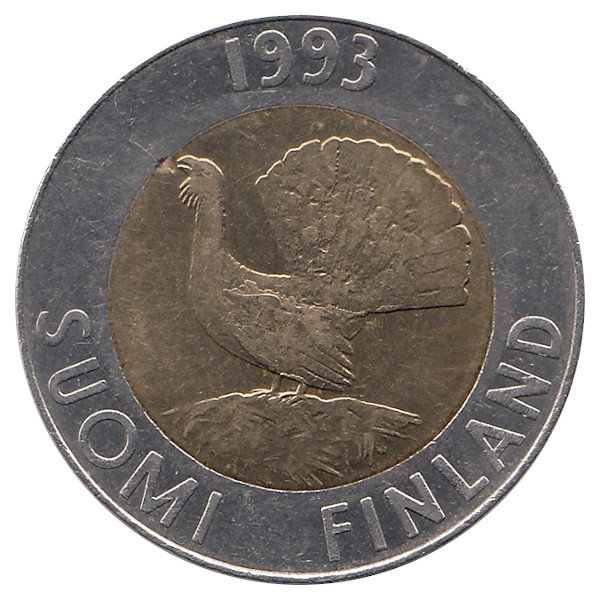 Финляндия 10 марок 1993 год 