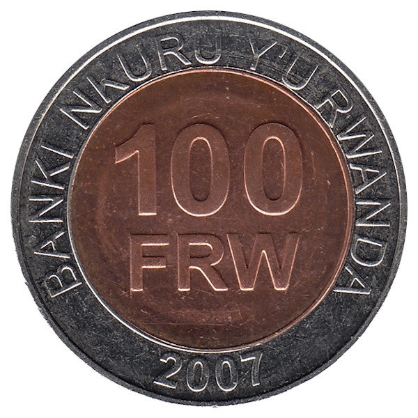 Руанда 100 франков 2007 год (UNC)