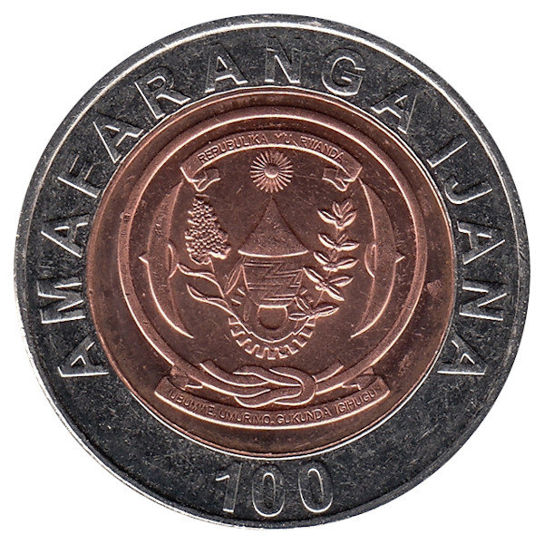 Руанда 100 франков 2007 год (UNC)