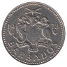 Барбадос 25 центов 1978 год