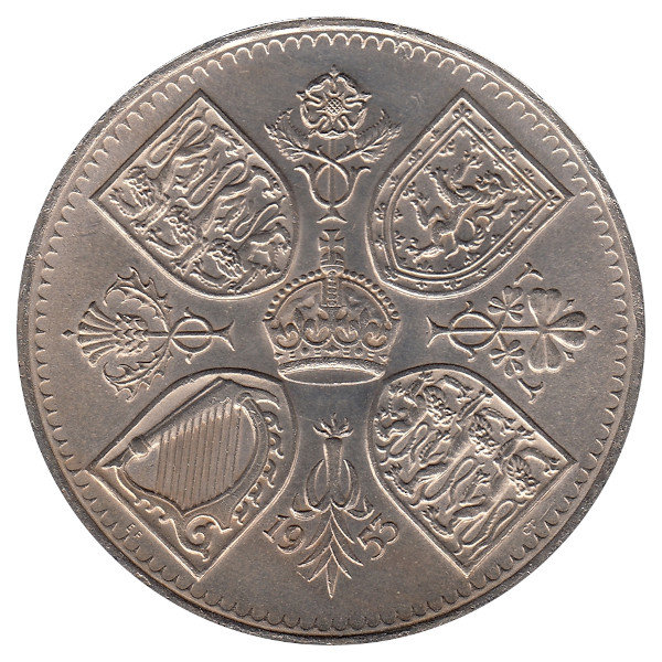 Великобритания 5 шиллингов 1953 год 