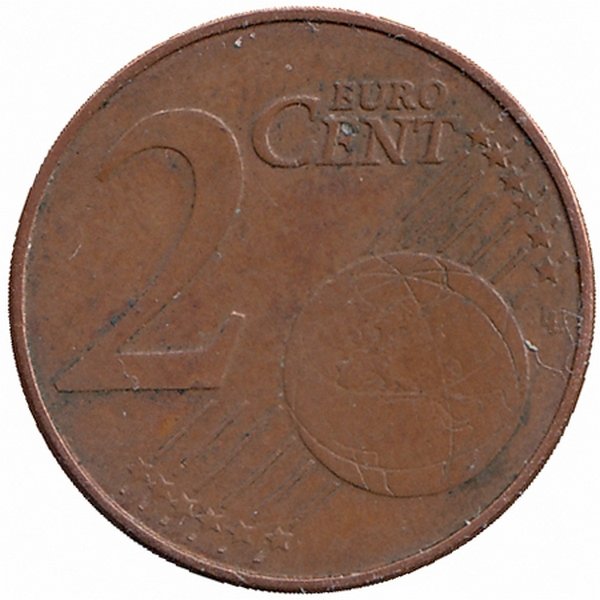 Бельгия 2 евроцента 2000 год