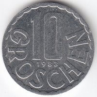 Австрия 10 грошей 1983 год