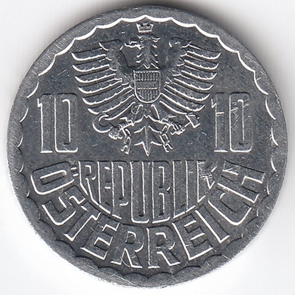 Австрия 10 грошей 1983 год