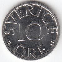 Швеция 10 эре 1983 год