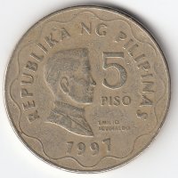 Филиппины 5 песо 1997 год