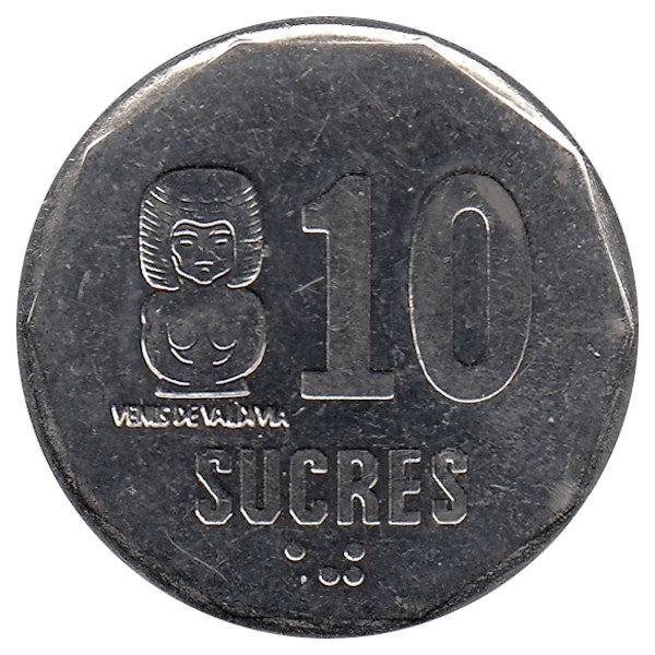 Эквадор 10 сукре 1988 год