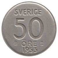 Швеция 50 эре 1953 год 