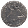 Барбадос 25 центов 1980 год