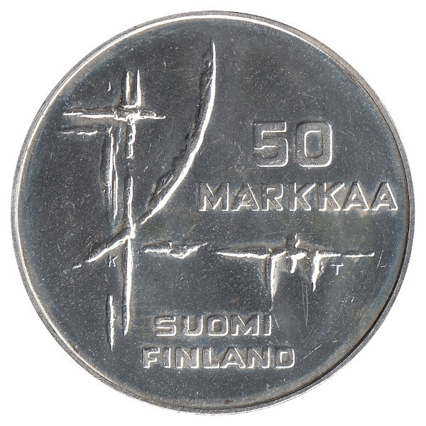 Финляндия 50 марок 1982 год (Чемпионат мира по хоккею)
