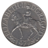 Великобритания 25 пенсов 1977 год (Серебряный юбилей царствования Елизаветы II)