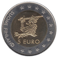 Финляндия 5 евро 1996 год (UNC)