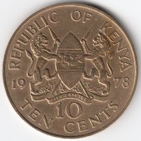 Кения 10 центов 1978 год