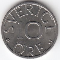Швеция 10 эре 1980 год