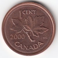 Канада 1 цент 2000 год