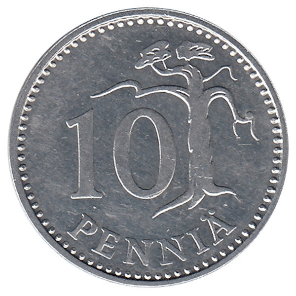 Финляндия 10 пенни 1988 год 