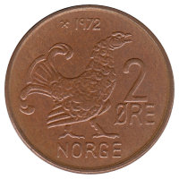 Норвегия 2 эре 1972 год