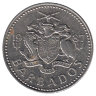 Барбадос 25 центов 1987 год