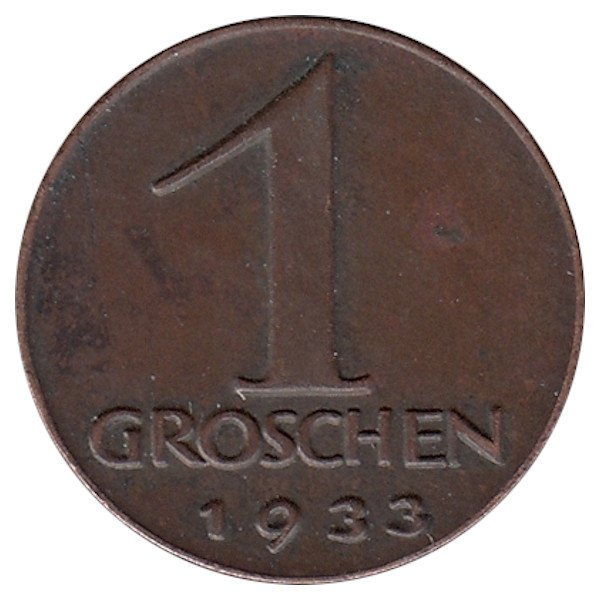 Австрия 1 грош 1933 год