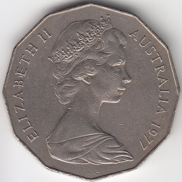 Австралия 50 центов 1977 год