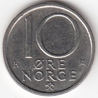 Норвегия 10 эре 1984 год