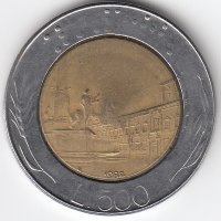 Италия 500 лир 1988 год