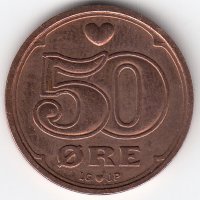 Дания 50 эре 1999 год