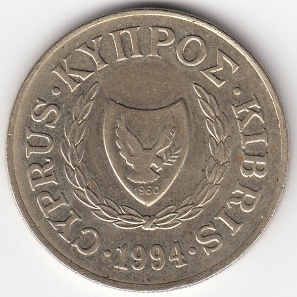Кипр 20 центов 1994 год 