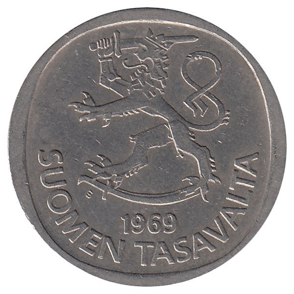 Финляндия 1 марка 1969 год