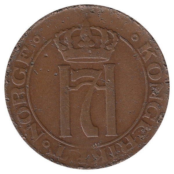Норвегия 5 эре 1923 год (F-VF)