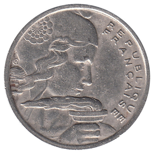 Франция 100 франков 1958 год (метка: крыло)