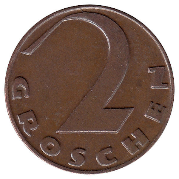 Австрия 2 гроша 1926 год