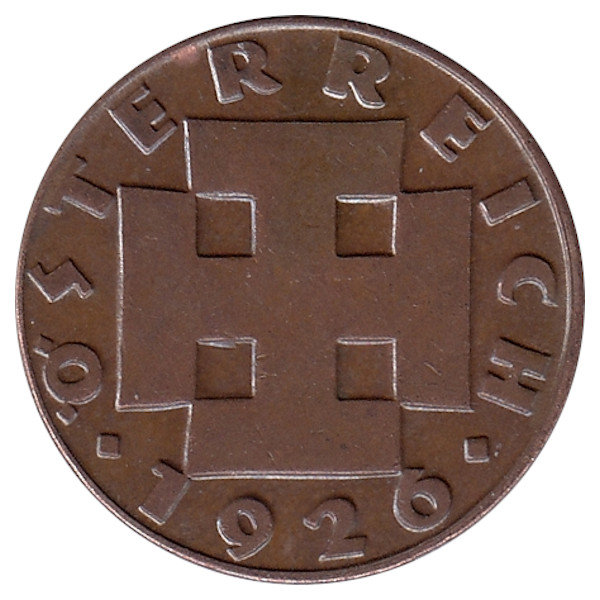 Австрия 2 гроша 1926 год