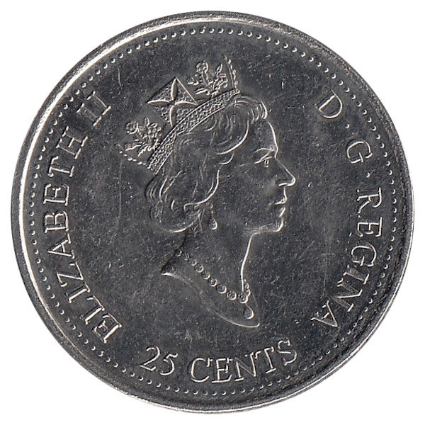 Канада 25 центов 1999 год